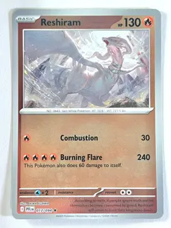 Reshiram 017/094 Reverse Holo Rare Phantasmal Flames Pokemon TCG - Near Mint NM - Image 3
