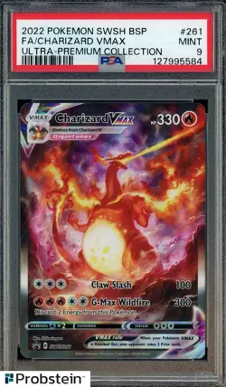 2022 Pokemon BSP SWSH261 SWSH Ultra Premium Collection 261 Charizard Vmax PSA 9 - Image 1