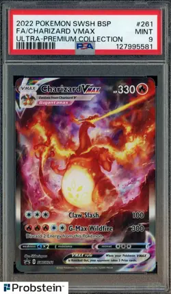2022 Pokemon BSP SWSH261 SWSH Ultra Premium Collection 261 Charizard Vmax PSA 9 - Image 1