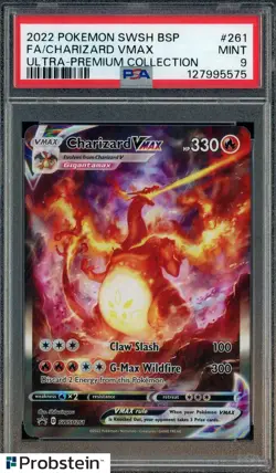 2022 Pokemon BSP SWSH261 SWSH Ultra Premium Collection 261 Charizard Vmax PSA 9 - Image 1