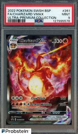 2022 Pokemon BSP SWSH261 SWSH Ultra Premium Collection 261 Charizard Vmax PSA 9 - Image 1