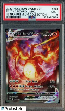 2022 Pokemon BSP SWSH261 SWSH Ultra Premium Collection 261 Charizard Vmax PSA 9 - Image 1