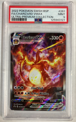 PSA 9 Pokemon Charizard VMAX SWSH261 Ultra Premium Collection Black Star Promo - Image 1