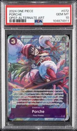 2024 ONE PIECE OP07-500 YEARS IN THE FUTURE ALTERNATE ART #072 PORCHE PSA 10 - Image 1
