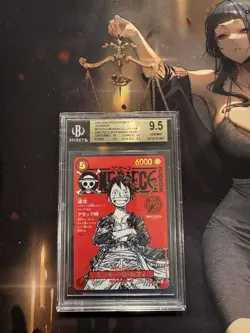 2025 Monkey D Luffy ST21-014 ONE PIECE Magazine Shonen Promo JP BGS 9.5 GEM MINT - Image 3