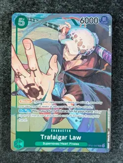 2022 One Piece TRAFALGAR LAW #OP01-047 Romance Dawn Borderless Alt Art SR JPN - Image 1