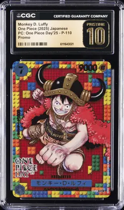 2025 ONE PIECE JPN PC: ONE PIECE DAY '25 PROMO MONKEY D. LUFFY CGC 10 PRISTINE - Image 1