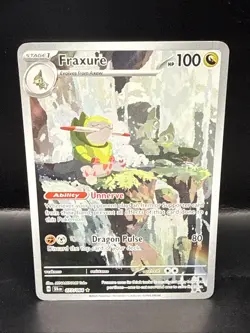 Pokemon TCG - SV Shrouded Fable - Fraxure 077/064 - Holo Illustration Rare - NM - Image 1