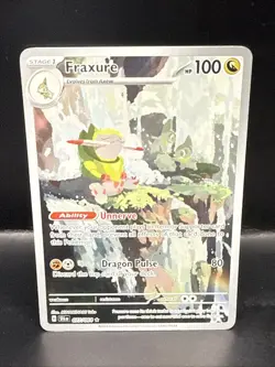 Pokemon TCG - SV Shrouded Fable - Fraxure 077/064 - Holo Illustration Rare - NM - Image 3