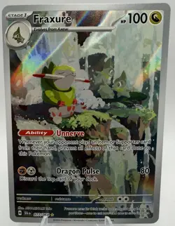 Pokemon TCG - SV Shrouded Fable - Fraxure 077/064 - Holo Illustration Rare - NM - Image 1