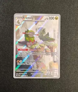 Pokemon TCG Fraxure 077/064 Sv: Shrouded Fable Holo Illustration Rare - Image 1