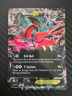 Pokemon TCG Yveltal EX Ultra Rare Promo Card XY08 Black Star Promos DMG - Image 1