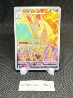 Rapidash 189/182 Sv10: Destined Rivals Holo Rare Pokemon TCG Illustration - Image 1