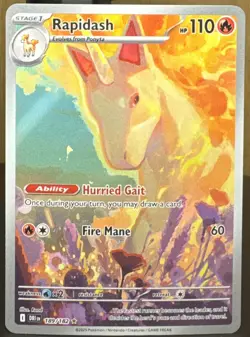 Pokemon Pokemon TCG Rapidash 189/182 Sv10 Destined Rivals Illustration Rare Holo - Image 1
