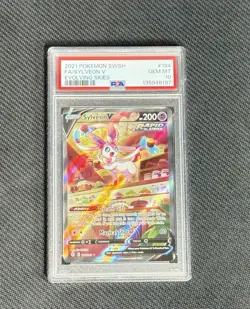 Pokemon Sylveon V Alternate Full Art 184/203 SWSH07: Evolving Skies Holo PSA 10 - Image 3