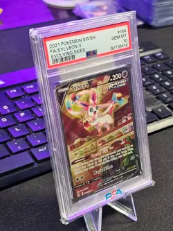 Sylveon V (Alt Art) 184/203 SWSH07: Evolving Skies Pokemon TCG PSA 10 GEM MINT! - Image 4