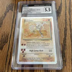 CGC 5.5 Excellent Hitmonlee Legendary Collection 13/110 Reverse Holo Pokemon - Image 1