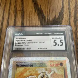 CGC 5.5 Excellent Hitmonlee Legendary Collection 13/110 Reverse Holo Pokemon - Image 3