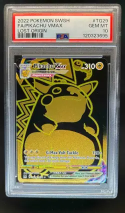 2022 Pokemon Lost Origin Pikachu VMAX Trainer Gallery Full Art #TG29/TG30 PSA 10 - Image 1