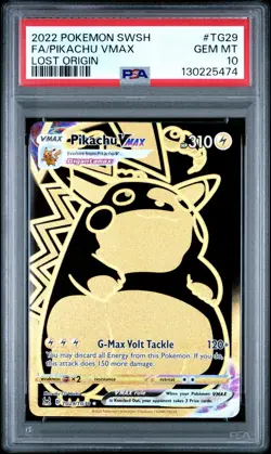 PSA 10 GEM MINT Pikachu VMAX TG29/TG30 Lost Origin Trainer Gallery Holo Pokemon - Image 1