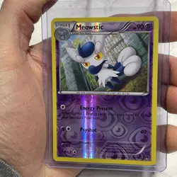 Meowstic 59/122 Breakpoint Reverse Holo Rare Pokemon Card NM Near Mint Pokemon - Image 1