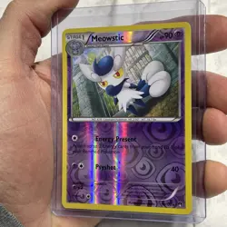 Meowstic 59/122 Breakpoint Reverse Holo Rare Pokemon Card NM Near Mint Pokemon - Image 2
