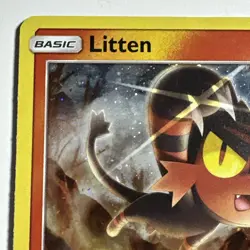 Litten SM08 Black Star Promo Holo Cosmos Card Pokemon TCG MP - Image 2
