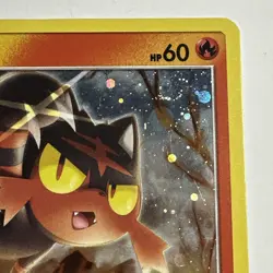 Litten SM08 Black Star Promo Holo Cosmos Card Pokemon TCG MP - Image 3