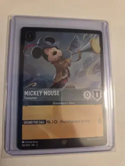 Disney Lorcana TCG 2024 Into the Inklands Mickey Mouse Trumpeter Card Foil 182 - Image 1