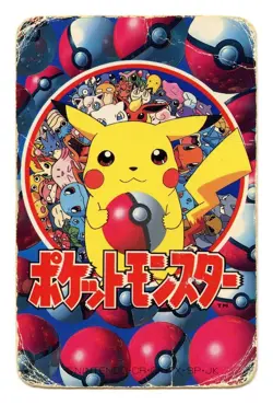 1998 Vintage Pikachu Ace of Spades Pokemon Televi-kun Poker Playing Card - Image 3