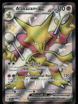 Pokemon Cards Alakazam ex 215/091 Paldean Fates Shiny Ultra Rare LP - Image 1