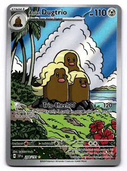 Alolan Dugtrio 208/191 Illustration Rare Pokemon TCG SV08: Surging Sparks NM - Image 1