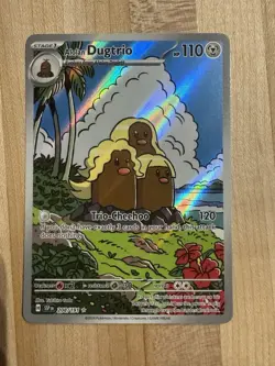 Alolan Dugtrio Illustration Rare SV08: Surging Sparks 208/191 NM Pokemon TCG - Image 1