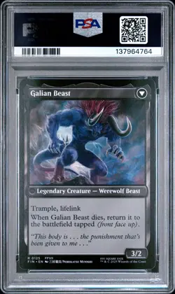 2025 MTG FINAL FANTASY #0125 GALIAN BEAST/VINCENT VALENTINE PSA 10 - Image 2