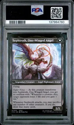 2025 MTG SEPHIROTH FABLED SOLDIER/SEPHIROTH ONE-WINGED ANGEL PSA 10 - Image 2