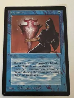 Magic the Gathering MTG Beta Unsummon LP (Beta Bob) - Image 1