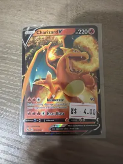Pokemon TCG Charizard v Crown Zenith Holo Ultra Rare Card 018/159 - Image 1