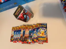 Pokemon Surging Sparks 12 packs like 2 booster bundles sealed unweighed free box - Image 1