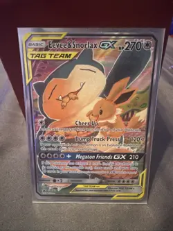 Pokemon TCG Eevee & Snorlax GX SM169 Alternate Full Art Tag Team Tins - Image 1