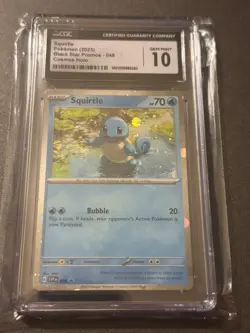 Pokemon TCG - SQUIRTLE #048 - Cosmos Holo - SV Black Star Promo 2023 - CGC 10 - Image 1