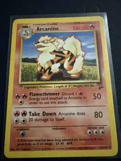 1999 Pokemon Base Set 2 Arcanine #33 LP/NM - Image 1