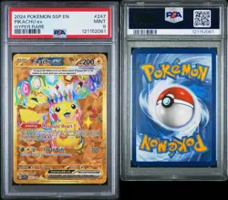 Pokemon TCG Pikachu EX Surging Sparks Holo Hyper Rare Gold 247/191 - Image 3
