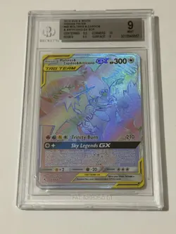 Pokemon TCG Moltres & Zapdos & Articuno GX 69/68 Hidden Fates Holo BGS 9 Mint - Image 1