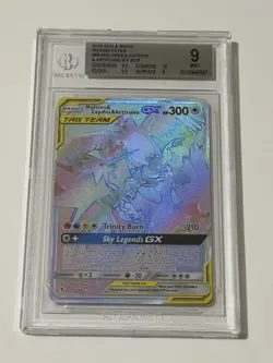 Pokemon TCG Moltres & Zapdos & Articuno GX 69/68 Hidden Fates Holo BGS 9 Mint - Image 2