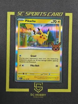 Pokemon Pikachu Holo 062/193 Trick or Trade 2023 Halloween Stamp FCZY - Image 1