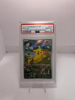 PSA 10 2024 POKEMON JPN SV-P PROMO #218 PIKACHU SUMMER GET CAMPAIGN PACK PSA 10 - Image 2