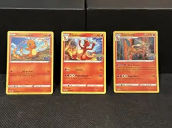 CHARMANDER CHARMELEON CHARIZARD SET Holo Pokemon Go Complete Evolution - Image 1