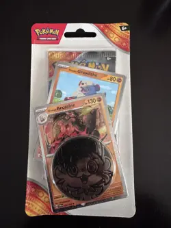 New Pokemon Holo Arcanine/Growlithe Scarlet & Violet Surging Sparks Blister Pack - Image 1