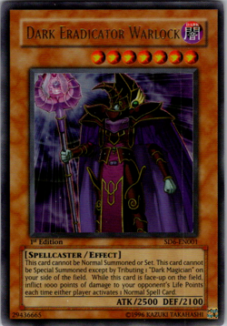 Yugioh! Dark Eradicator Warlock Sd6-En001 1st Ed Light Play!! - Image 1