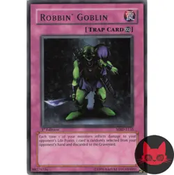 Yugioh Robbin' Goblin MRD-E135 Rare 1st Edition LP - Image 1